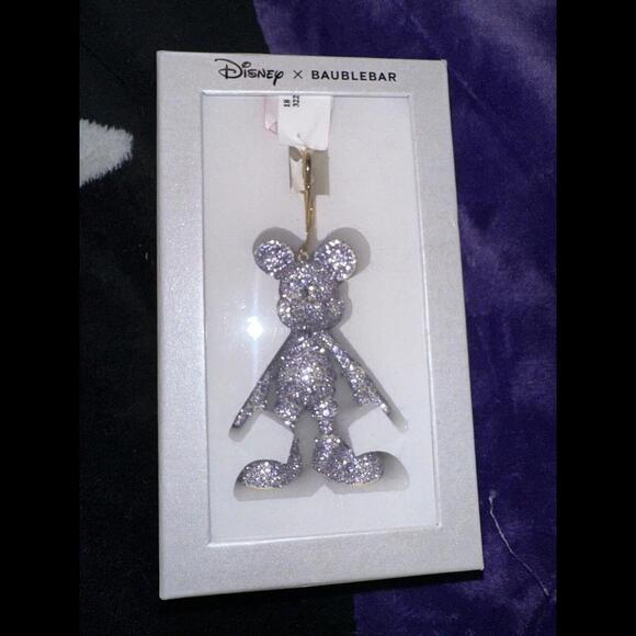 Disney Baublebar Purple Keychain Mickey (Missing a Stone) - Picture 1 of 5